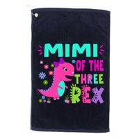 Funny Mimi Of The Birthday Three Rex Dinosaur Golf Towel