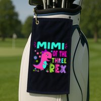 Funny Mimi Of The Birthday Three Rex Dinosaur Golf Towel