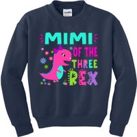 Funny Mimi Of The Birthday Three Rex Dinosaur Kids Sweatshirt