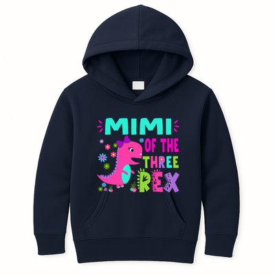 Funny Mimi Of The Birthday Three Rex Dinosaur Kids Hoodie