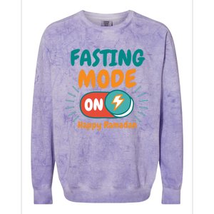 Fasting Mode On Happy Ramadan Fasting Ramadan Gift Colorblast Crewneck Sweatshirt