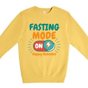 Fasting Mode On Happy Ramadan Fasting Ramadan Gift Premium Crewneck Sweatshirt