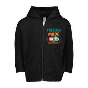 Fasting Mode On Happy Ramadan Fasting Ramadan Gift Toddler Zip Fleece Hoodie