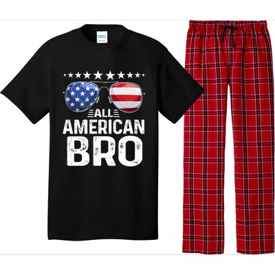 Family Matching Outfit All American Bro 4th Of July Usa Gift Pajama Set