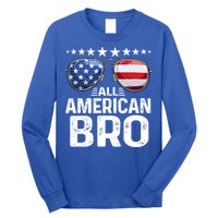 Family Matching Outfit All American Bro 4th Of July Usa Gift Long Sleeve Shirt