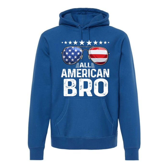 Family Matching Outfit All American Bro 4th Of July Usa Gift Premium Hoodie