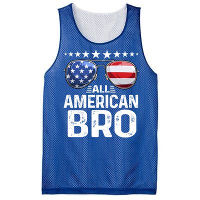 Family Matching Outfit All American Bro 4th Of July Usa Gift Mesh Reversible Basketball Jersey Tank