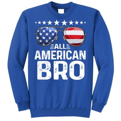 Family Matching Outfit All American Bro 4th Of July Usa Gift Tall Sweatshirt