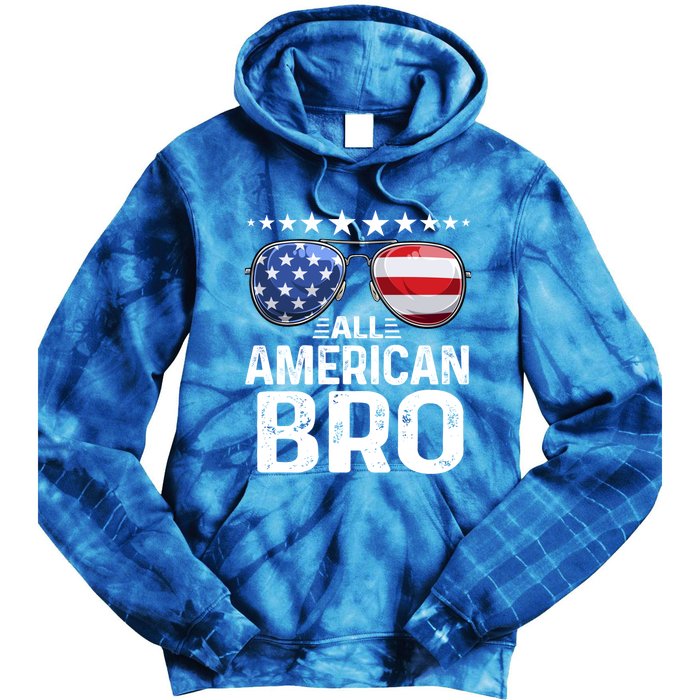 Family Matching Outfit All American Bro 4th Of July Usa Gift Tie Dye Hoodie