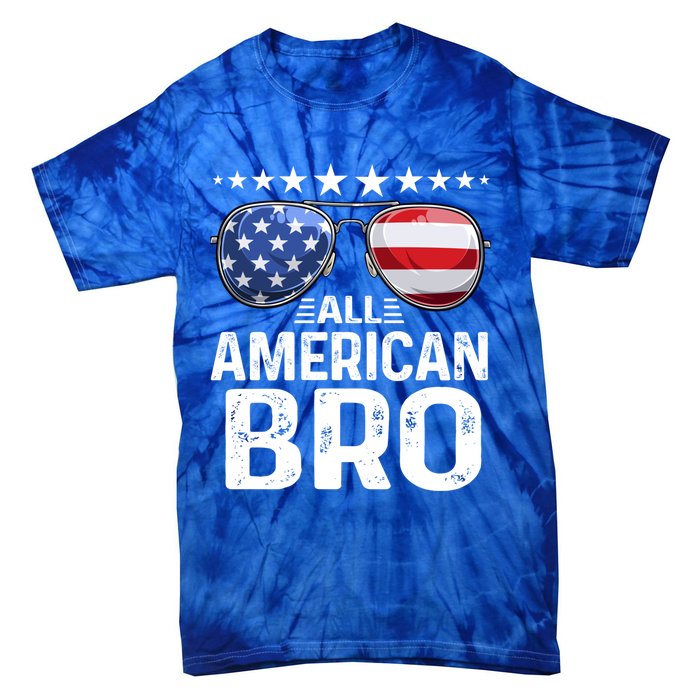 Family Matching Outfit All American Bro 4th Of July Usa Gift Tie-Dye T-Shirt