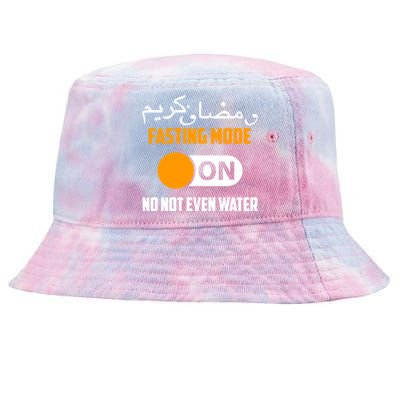 Fasting Mode On No Not Even Water Funny Ramadan Kareem Gift Tie-Dyed Bucket Hat