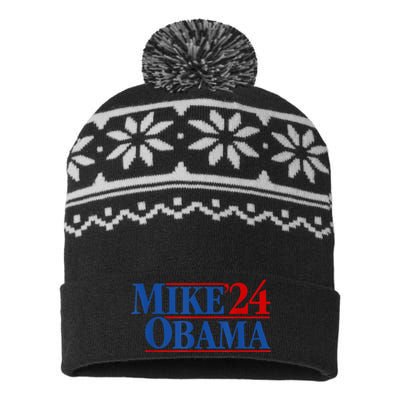 Funny Mike Obama 2024 USA-Made Snowflake Beanie