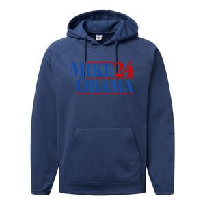 Funny Mike Obama 2024 Performance Fleece Hoodie