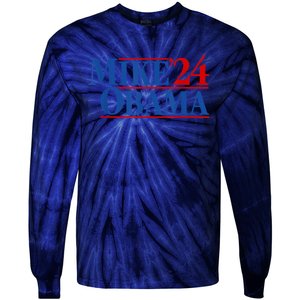 Funny Mike Obama 2024 Tie-Dye Long Sleeve Shirt