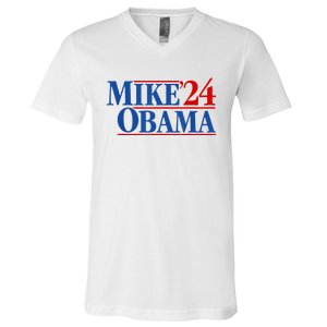 Funny Mike Obama 2024 V-Neck T-Shirt