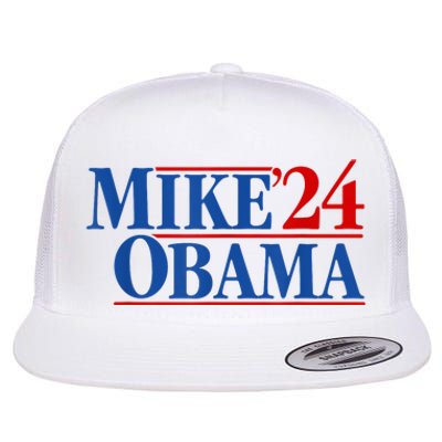 Funny Mike Obama 2024 Flat Bill Trucker Hat