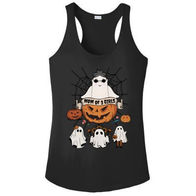 Fun Mom Of 3 Mommy Pumpkin Mother Halloween Boo Ghost Gift Ladies PosiCharge Competitor Racerback Tank