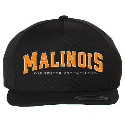 Funny Malinois Off Switch Not Included Belgian Malinois Wool Snapback Cap