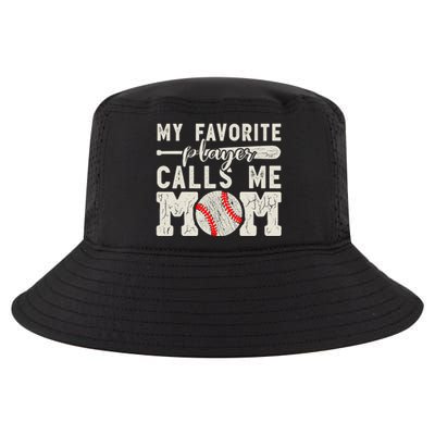 Funny Mom Of Both Baseball Mom Softball Mom Messy Bun Gift Cool Comfort Performance Bucket Hat