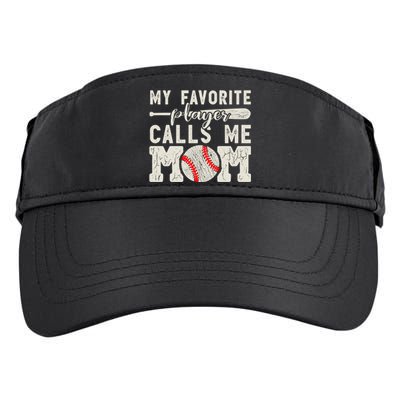 Funny Mom Of Both Baseball Mom Softball Mom Messy Bun Gift Adult Drive Performance Visor