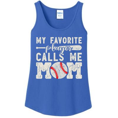 Funny Mom Of Both Baseball Mom Softball Mom Messy Bun Gift Ladies Essential Tank