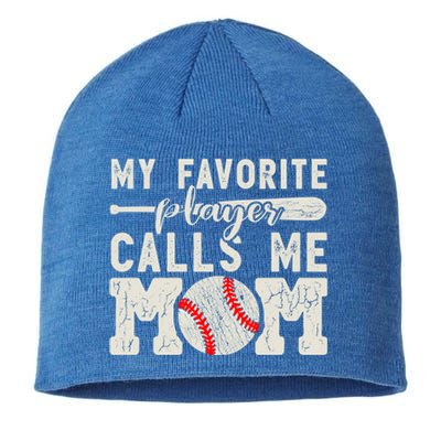 Funny Mom Of Both Baseball Mom Softball Mom Messy Bun Gift Sustainable Beanie