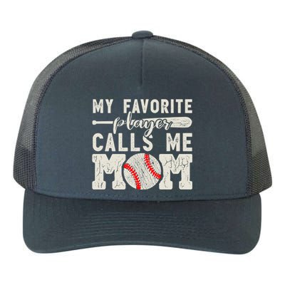 Funny Mom Of Both Baseball Mom Softball Mom Messy Bun Gift Yupoong Adult 5-Panel Trucker Hat