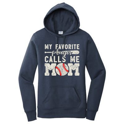 Funny Mom Of Both Baseball Mom Softball Mom Messy Bun Gift Women's Pullover Hoodie