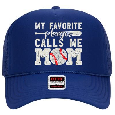 Funny Mom Of Both Baseball Mom Softball Mom Messy Bun Gift High Crown Mesh Back Trucker Hat