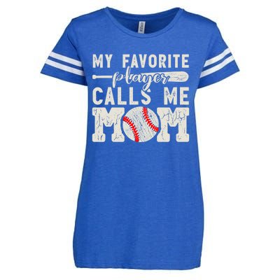 Funny Mom Of Both Baseball Mom Softball Mom Messy Bun Gift Enza Ladies Jersey Football T-Shirt