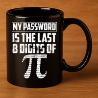 Funny My Password Is The Last 8 Digits Of Pi Gift Great Gift 11oz C Handle Ceramic Mug
