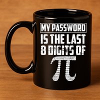Funny My Password Is The Last 8 Digits Of Pi Gift Great Gift 11oz C Handle Ceramic Mug