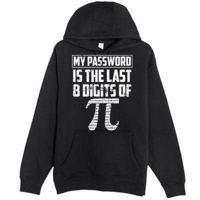 Funny My Password Is The Last 8 Digits Of Pi Gift Great Gift Premium Pullover Hoodie