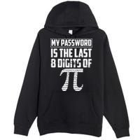 Funny My Password Is The Last 8 Digits Of Pi Gift Great Gift Premium Pullover Hoodie