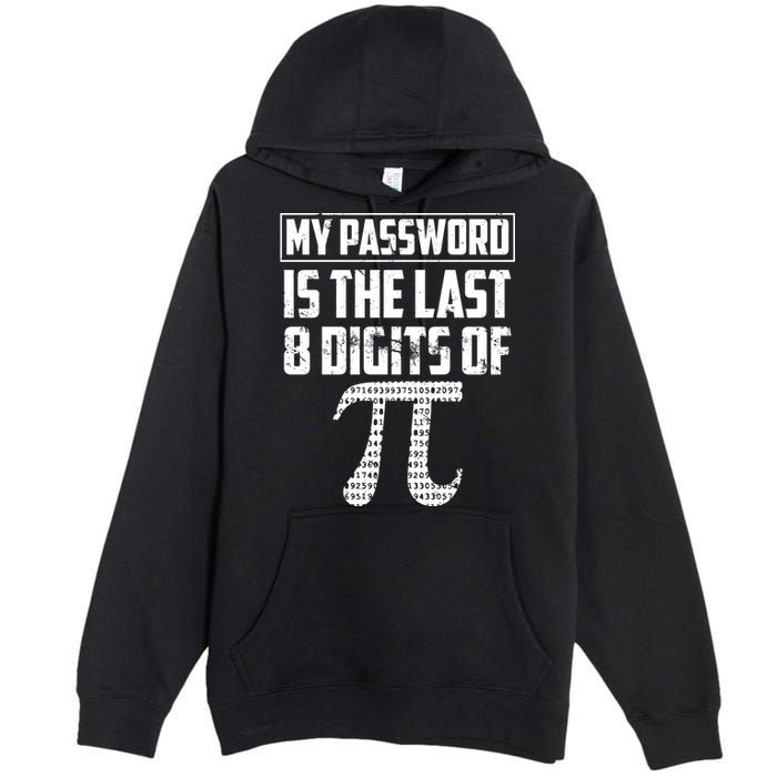 Funny My Password Is The Last 8 Digits Of Pi Gift Great Gift Premium Pullover Hoodie