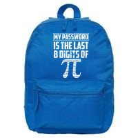 Funny My Password Is The Last 8 Digits Of Pi Gift Great Gift 16 in Basic Backpack