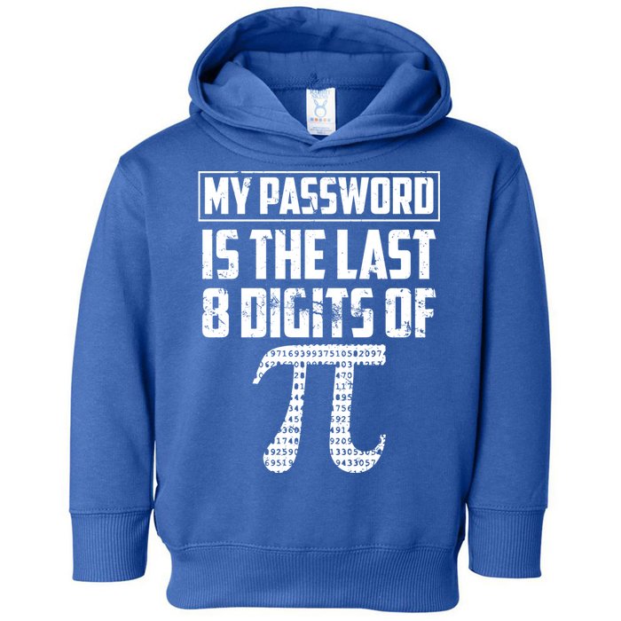 Funny My Password Is The Last 8 Digits Of Pi Gift Great Gift Toddler Hoodie