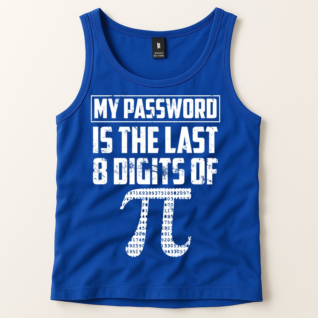 Funny My Password Is The Last 8 Digits Of Pi Gift Great Gift Tank Top