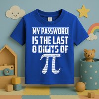 Funny My Password Is The Last 8 Digits Of Pi Gift Great Gift Toddler T-Shirt