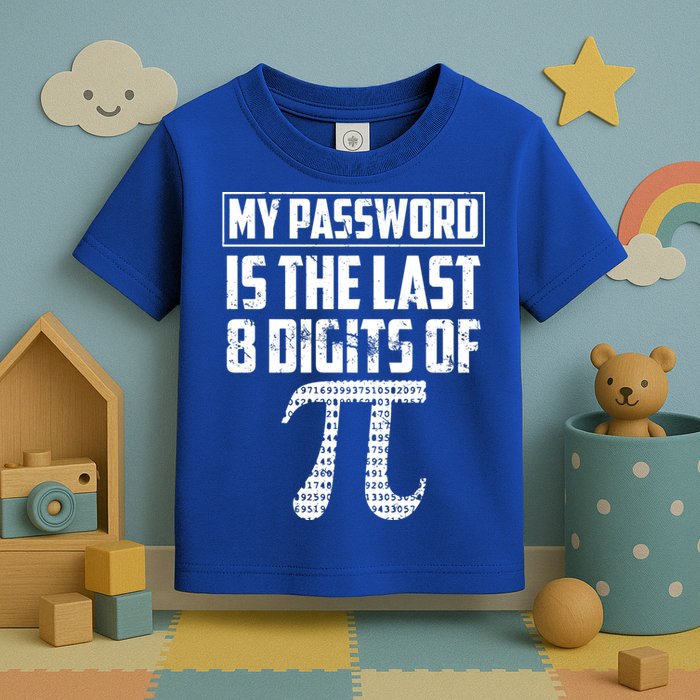 Funny My Password Is The Last 8 Digits Of Pi Gift Great Gift Toddler T-Shirt