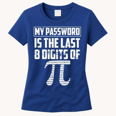 Funny My Password Is The Last 8 Digits Of Pi Gift Great Gift Womens T-Shirt