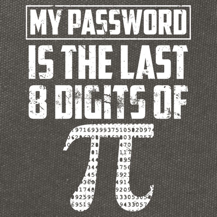 Funny My Password Is The Last 8 Digits Of Pi Gift Great Gift Cotton Canvas Backpack