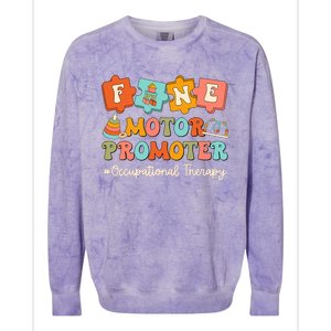 Fine Motor Promoter Occupational Therapist Therapy Ot Cota Colorblast Crewneck Sweatshirt