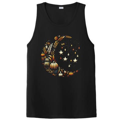 Fall Moon Pumpkins Stars Thanksgiving Harvest Doodles PosiCharge Competitor Tank