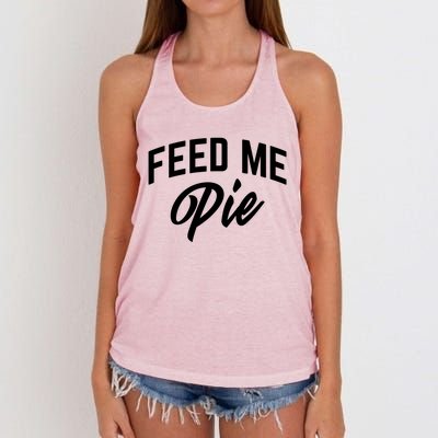 Feed Me Pie Gift Women's Knotted Racerback Tank