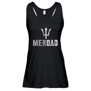 Funny Merdad Protector Mer Father Mermaid Daughter Guard Dad Ladies Essential Flowy Tank