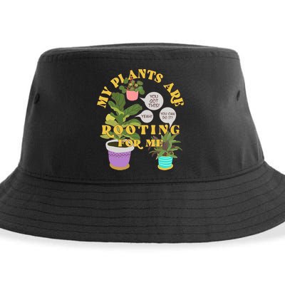 Funny My Plants Are Rooting For Me Sustainable Bucket Hat