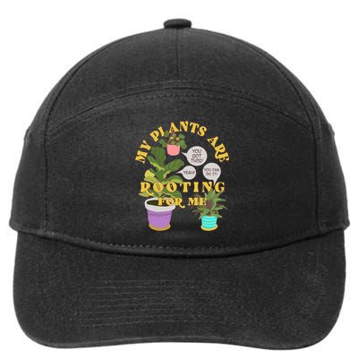 Funny My Plants Are Rooting For Me 7-Panel Snapback Hat