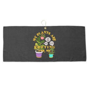 Funny My Plants Are Rooting For Me Large Microfiber Waffle Golf Towel