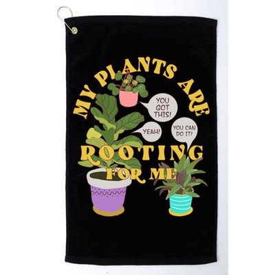 Funny My Plants Are Rooting For Me Golf Towel